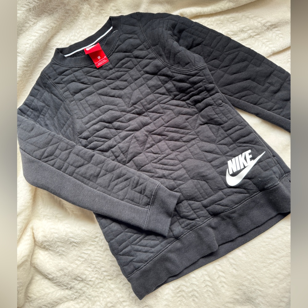 Nike Black Quilted Crew neck